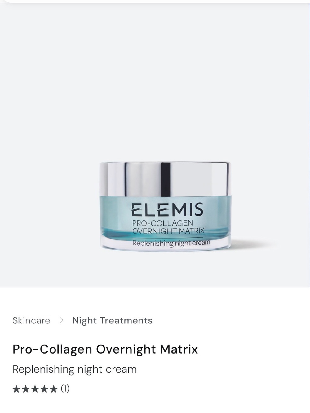 $260 Retail Elemis Pro-Collagen Overnight Matrix
Replenishing night cream - Picture 2 of 3